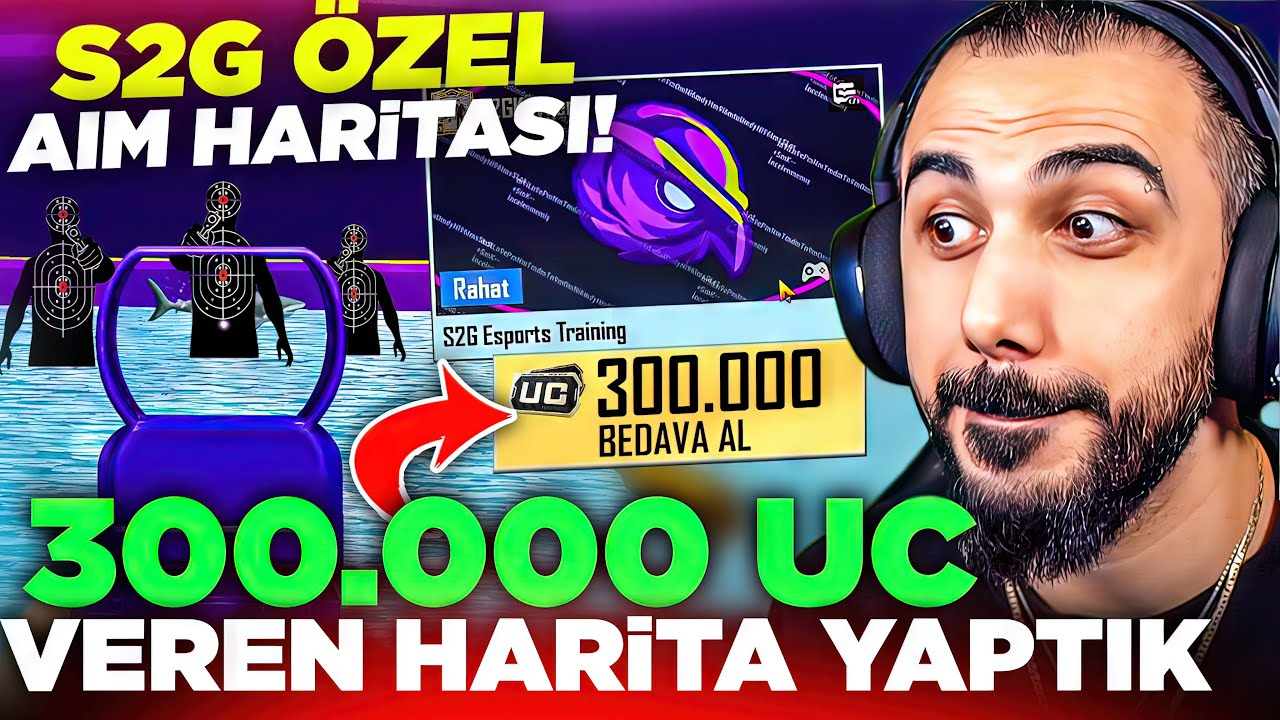 BEDAVA 300.000 UC VEREN KENDİ HARİTAMIZI YAPTIK!! 😱 ÖDÜLLÜ S2G AIM HARİTASI!! | PUBG MOBILE