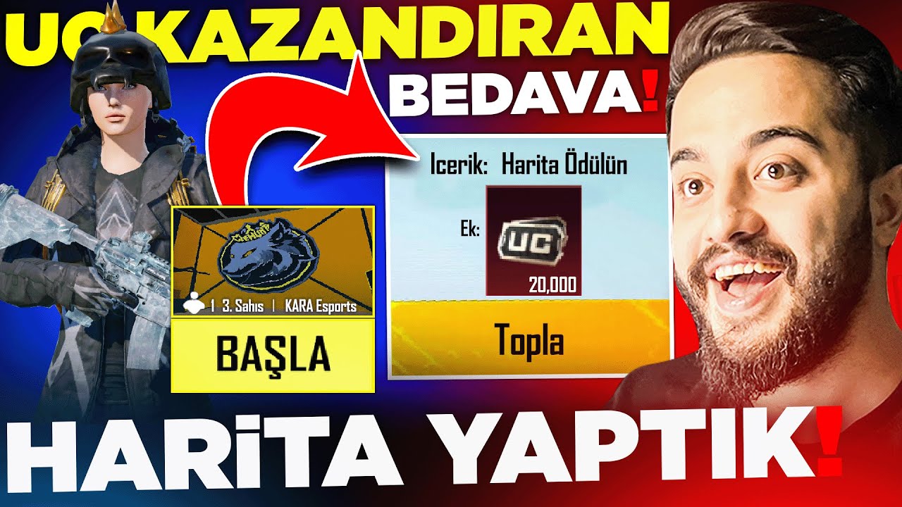 BEDAVA UC VEREN E SPOR HARİTASI! (HERKES ALABİLİR) ÖZEL HARİTA YAPTIK! PUBG Mobile