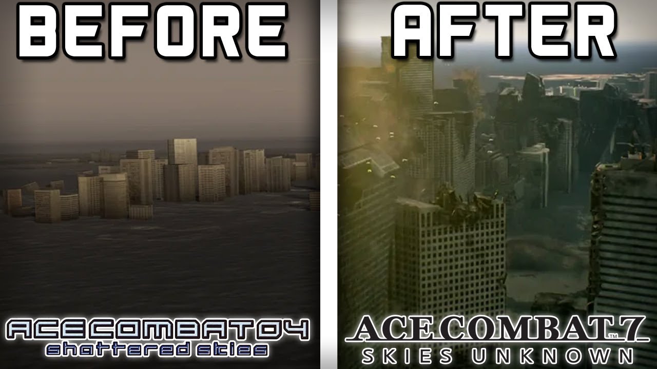 Before & After: Farbanti - Capital City of Erusea [Ace Combat 04 & 7]