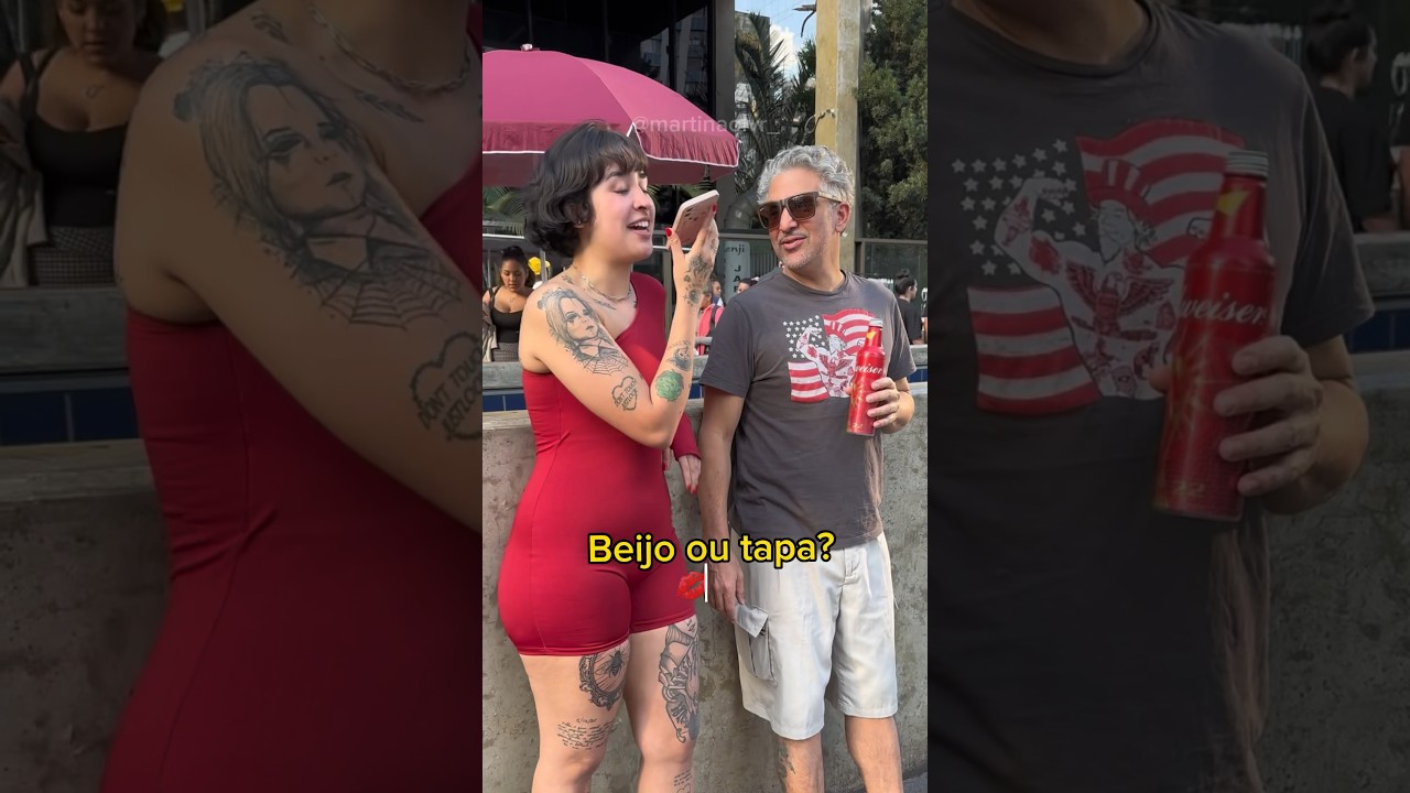 Beijo ou tapa? 💋 | SP #sp #beijooutapa #kissorslap #martina #fyy