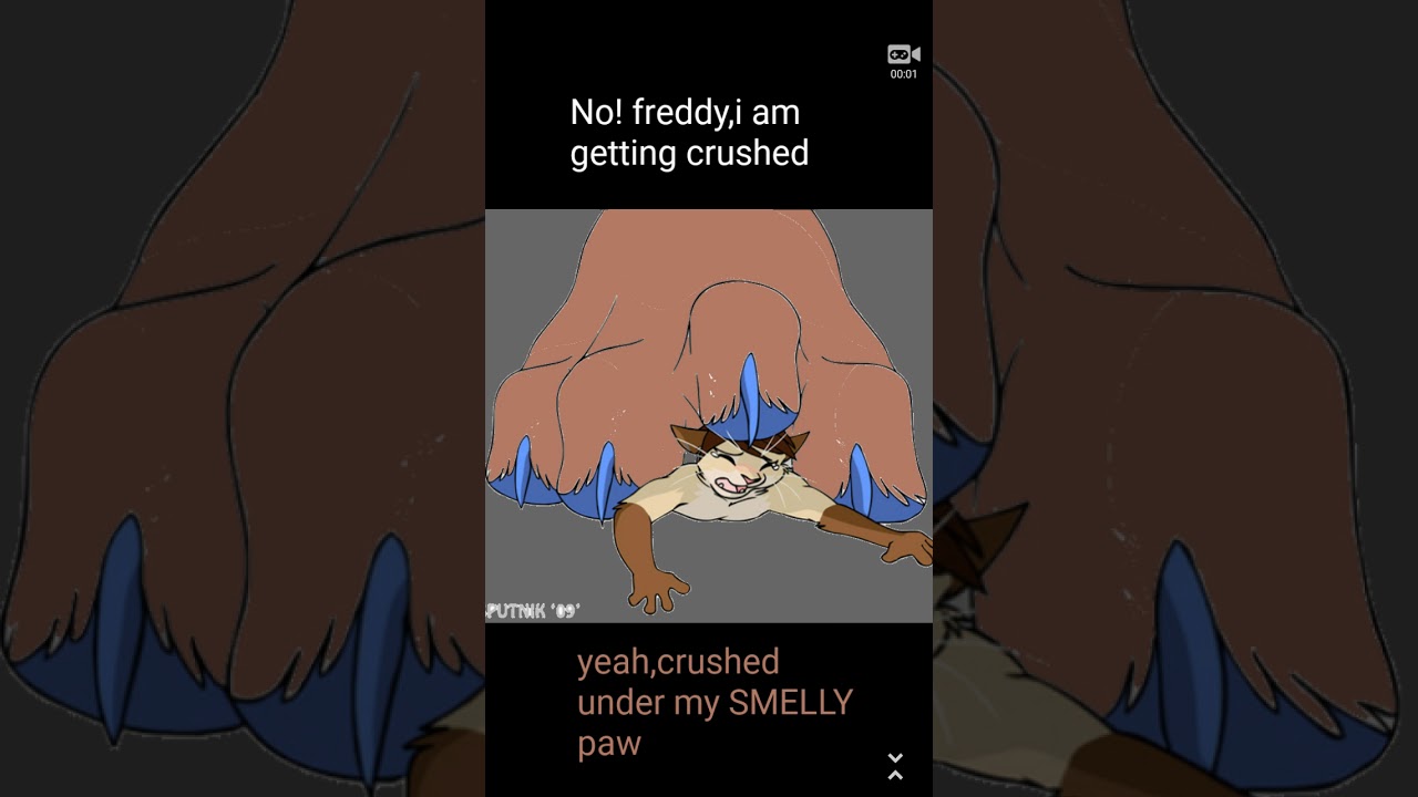Being crushed by a paw