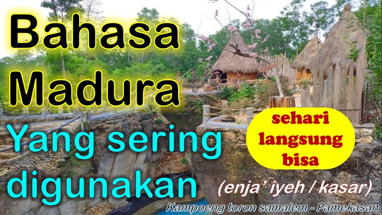 belajar bahasa madura sehari - hari, langsung bisa