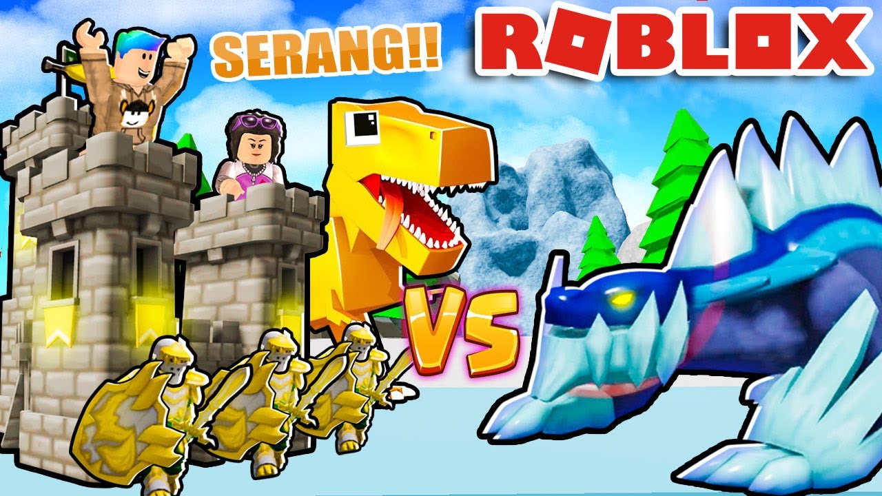 BELI KASTIL DINOSAURUS UNTUK MELAWAN DINOSAURUS PURBA ES YANG TELAH MEMBEKU DI ROBLOX!!!