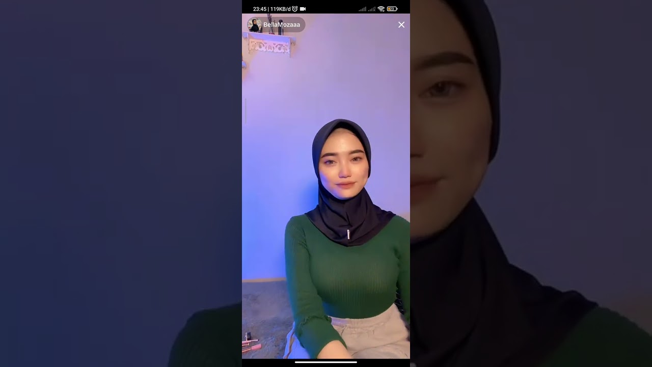 bellamozza hijab rajut live tik tok bar bar