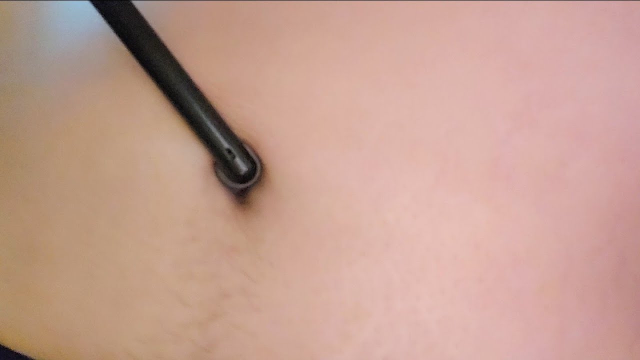 Belly Button Tickling with Electric Toothbrush