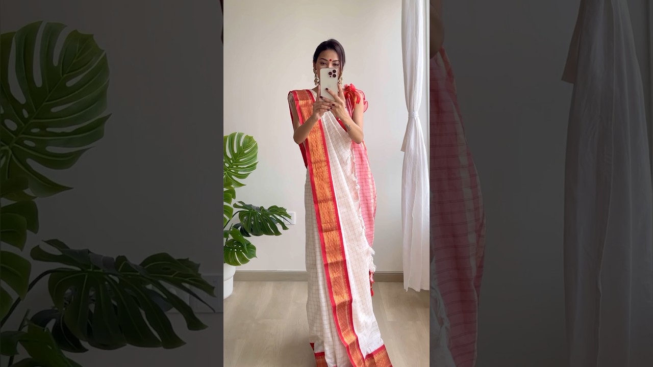 Bengali Saree Drape ❤️ #bengalisaree #bengalidrape #bengalisareedrape #aathparee