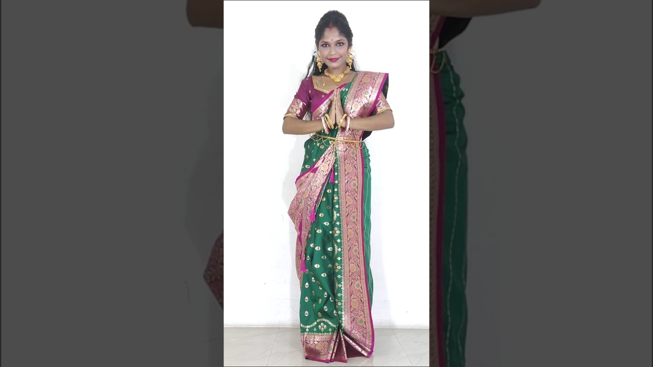 Bengali saree draping #shortsfeed #shorts #durgapuja