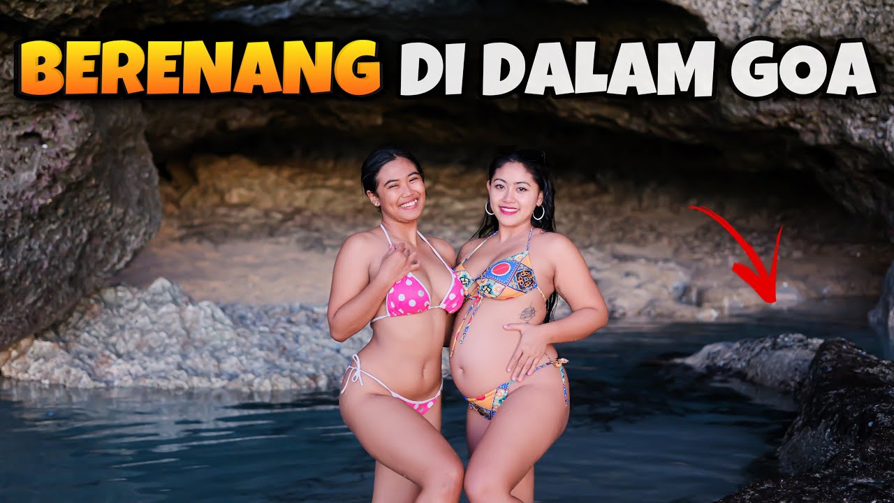 BERENANG DIDALAM GOA YANG ADA KOLAM ALAMINYA | SAYANGNYA HANYA BISA DILALUI DISAAT AIR SURUT 😱