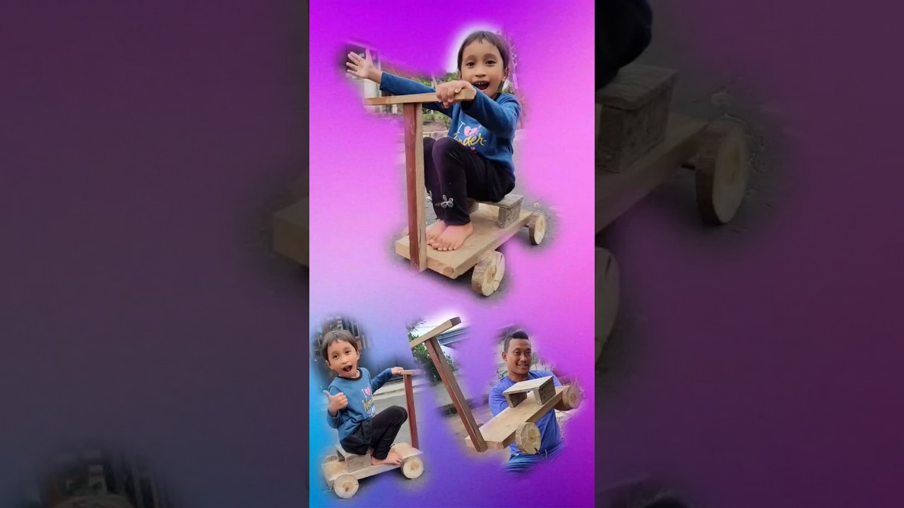 bermain mobil mainan dari kayu #craft #diy #tutorial #mobil #mainananak #shorts #kreasi