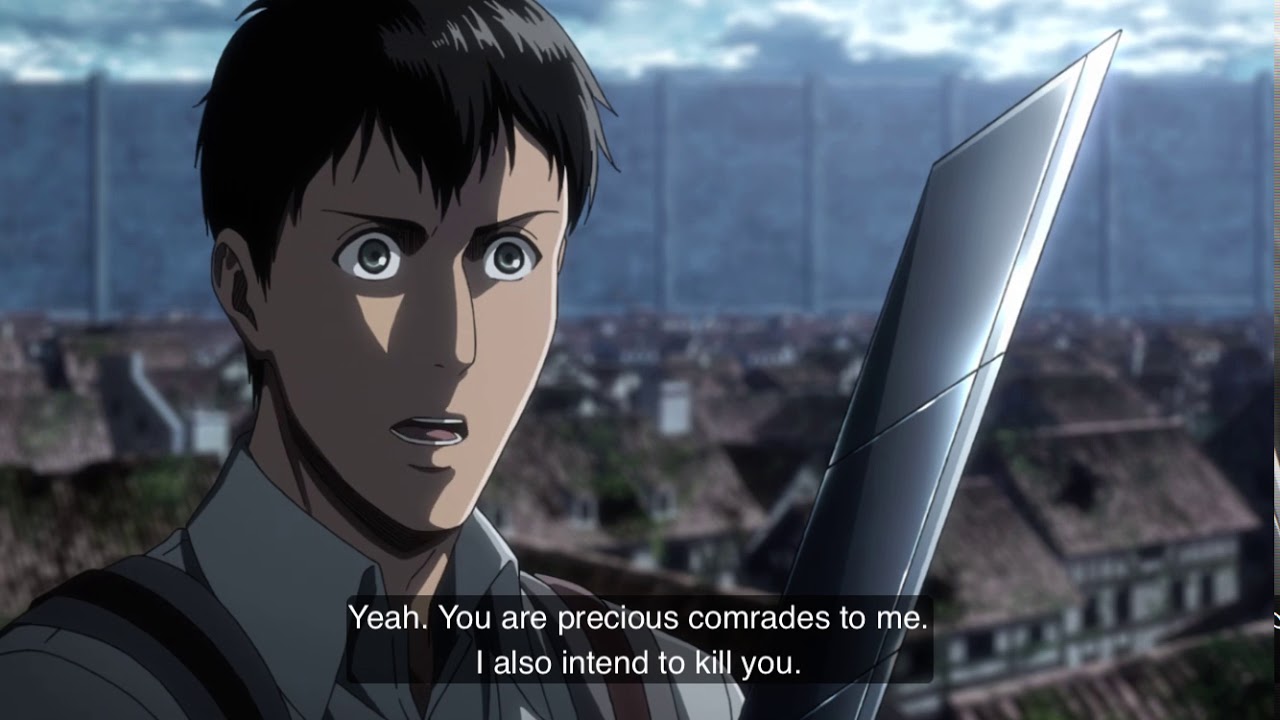 Bertholdt Nuke Transformation | Attack On Titan, Season 3 Episode 52 Colossal Titan Transformation