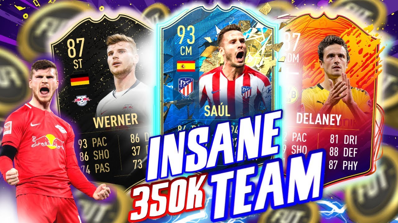 BEST 350K TEAM FIFA 20 w/ TOTS SAUL!!!! | 350K SQUAD BUILDER FIFA 20