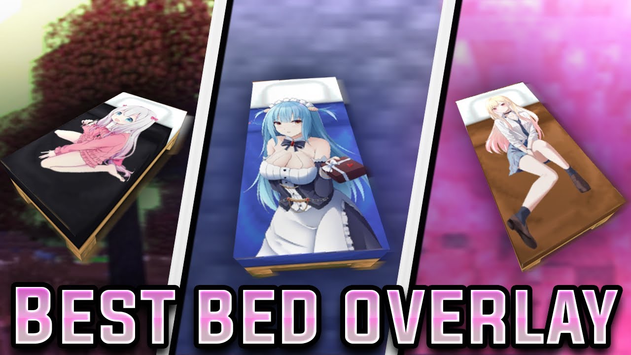Best Anime Bed Overlay for Minecraft Bedrock 1.21+ | Custom Waifu Texture Pack for Bedwars & More!