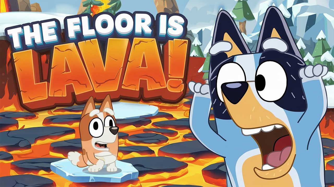 Best Bluey Floor Is Lava 🌋 | Bluey Just Dance & Freeze | Brain Breaks for Kids |