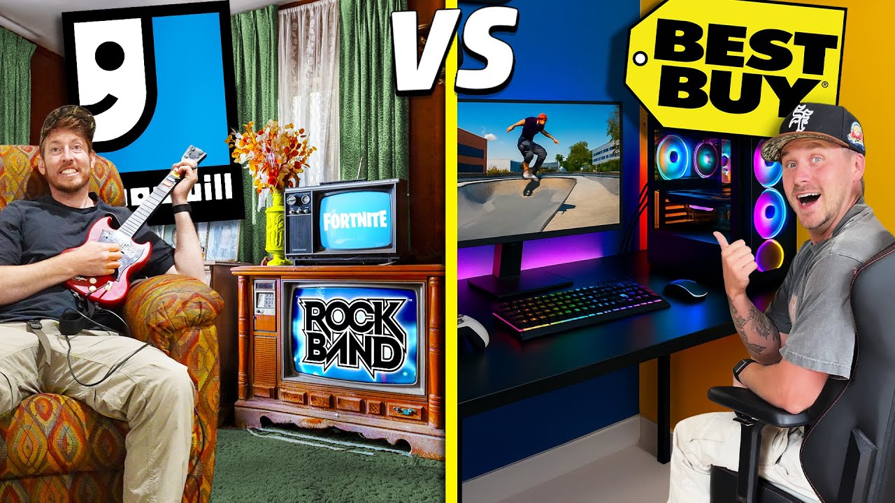 Best Buy VS Thrift Store Gaming Rooms!