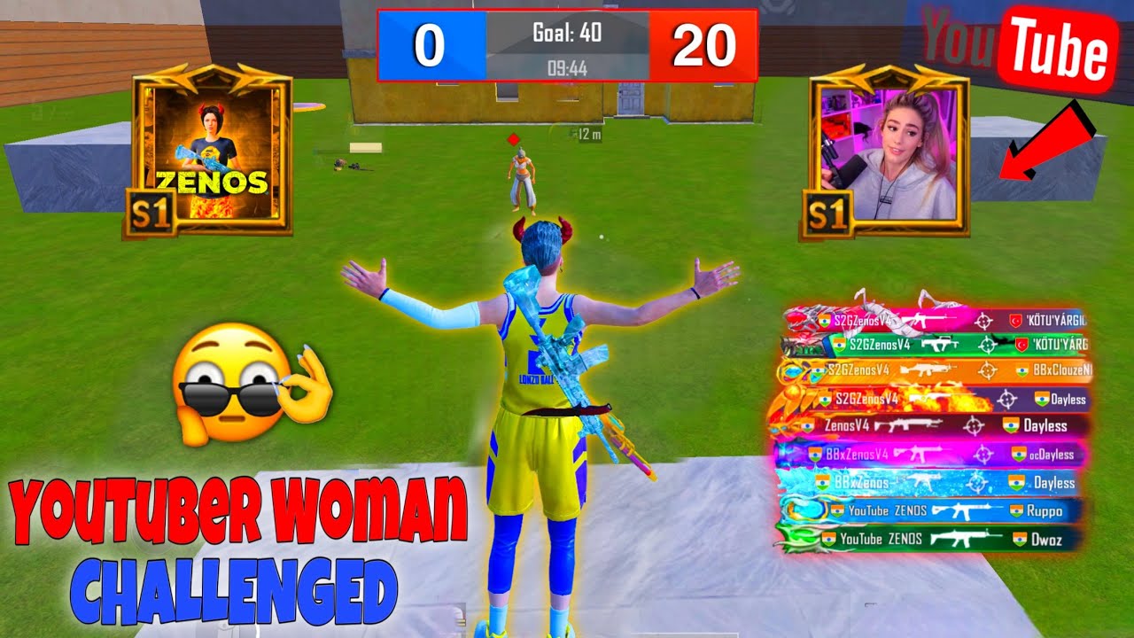 BEST FUNNY😂WOW GAMEPLAY WITH YOUTUBER WOMAN CHALLENGED ME😱1VS1 GUN GAME DEATH MATCH🔥Pubg Mobile