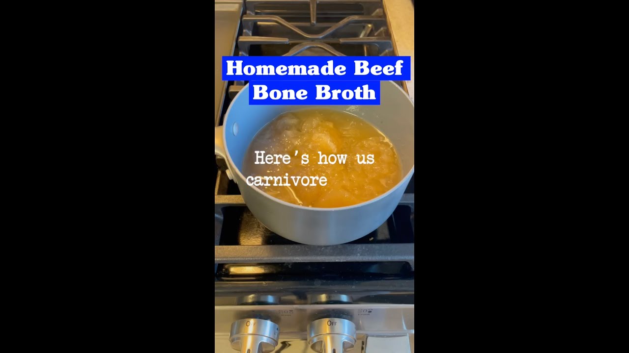 Best Homemade Beef Bone Broth Recipe for Carnivore Diet Weight Loss (How to make bone broth) #shorts
