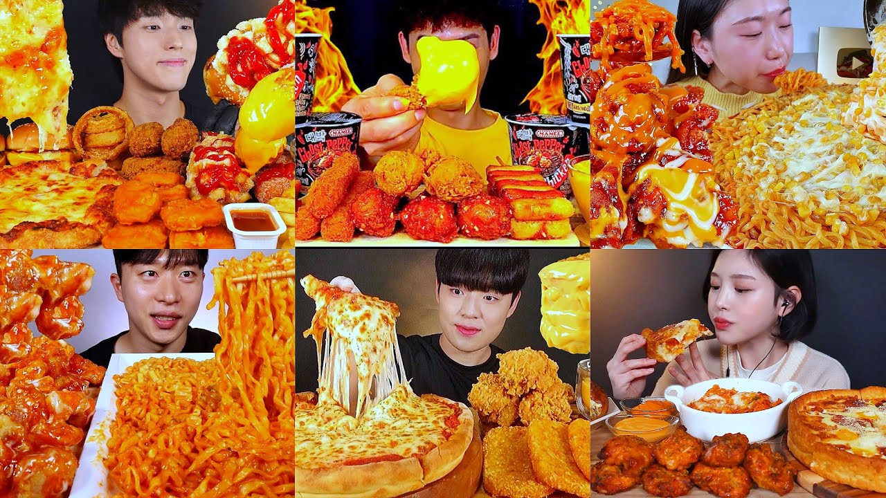 Best Korean *FAST FOOD* Big Bites | ASMR Mukbang Compilation