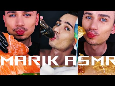 BEST OF MARIK ASMR, ASMR COMPILATION (HONEYCOMB,SALMON,EDIBLE SHOWER GEL,MCDONALDS AND MORE)먹방