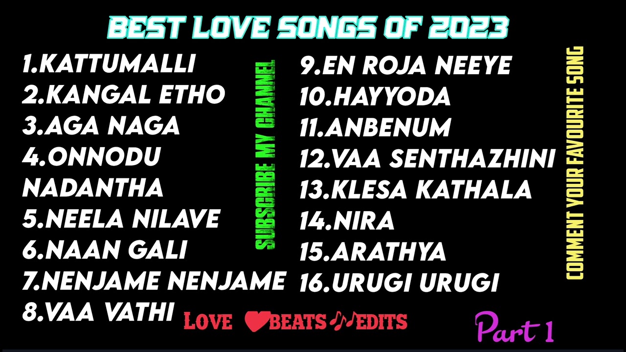 Best songs of 2023 love song collection