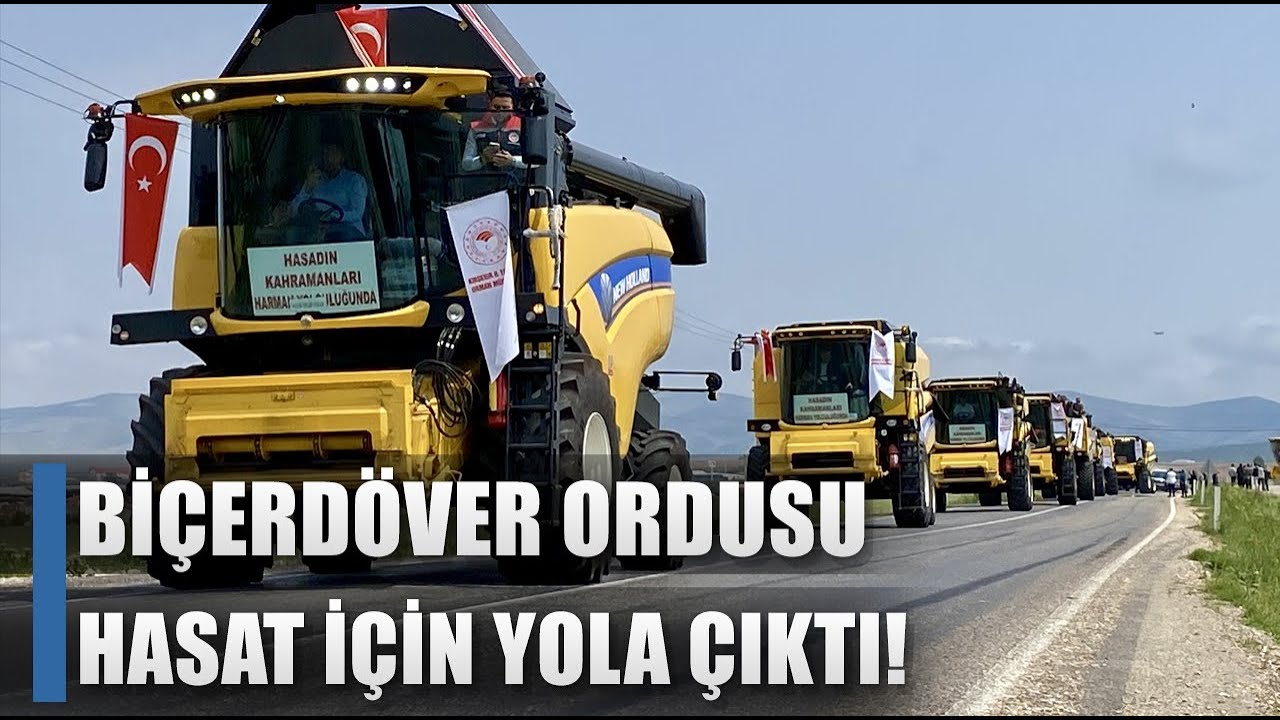 Biçerdöver Ordusu  Davul Zurna İle Hasat İçin Yola Çıktı! / AGRO TV HABER