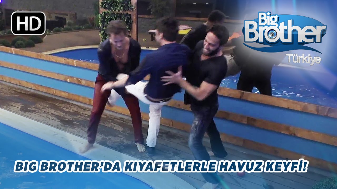 Big Brother Türkiye Evinde Kıyafetlerle Havuz Keyfi!