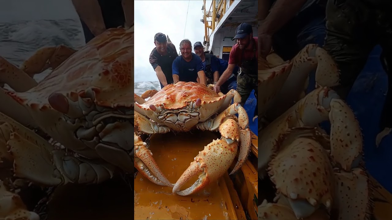 big crab caught pacific fishing #deepsea #fishing #deepsea #pacificocean #pacific #crab #ocean #ai