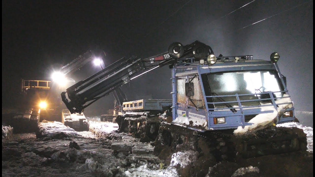 Big Float - Heavy Recovery of Track Vehicle- Terribärgarn - Sweden 4K