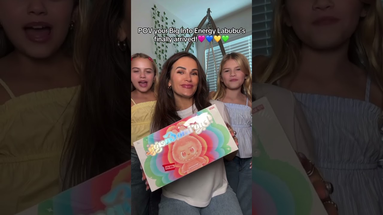 BIG LABUBU unboxing!! 🎁 Did we get the mystery?! 🪄 #labubu #popmart #shorts
