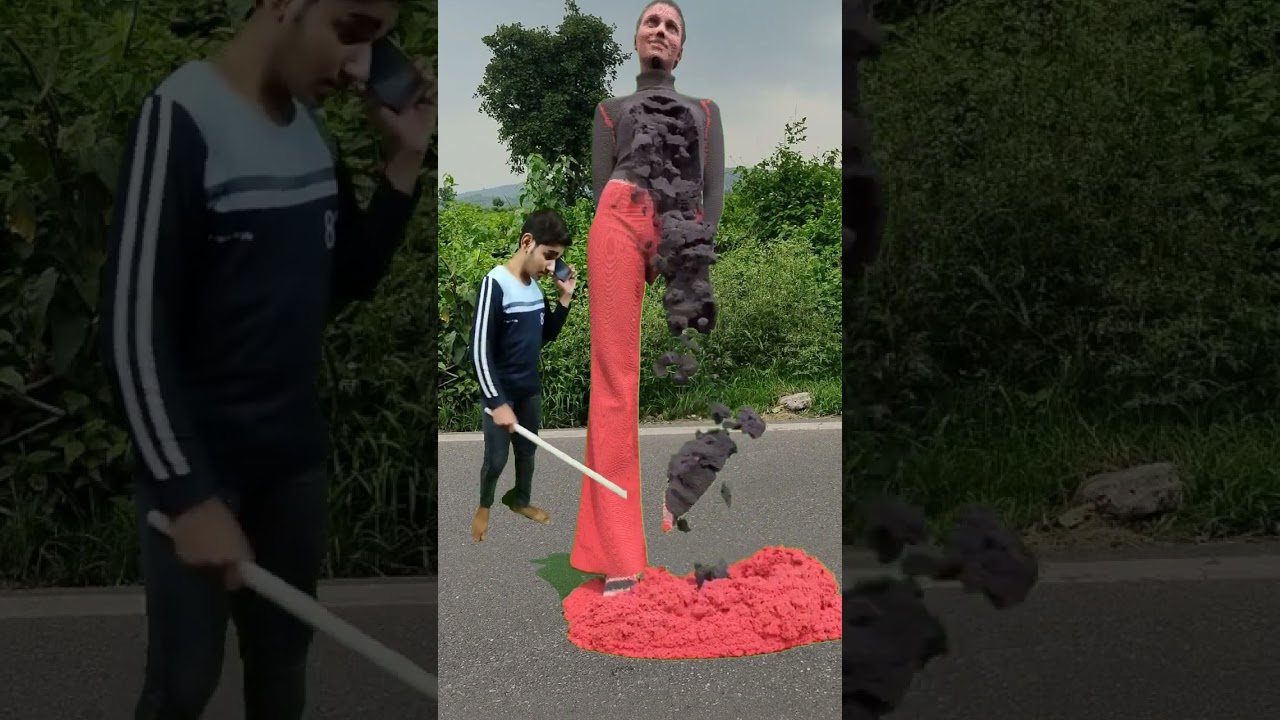 Big sand sculpture catwalk-3🤯3D special effects Green screen | #youtubeshorts​​ #shorts​​