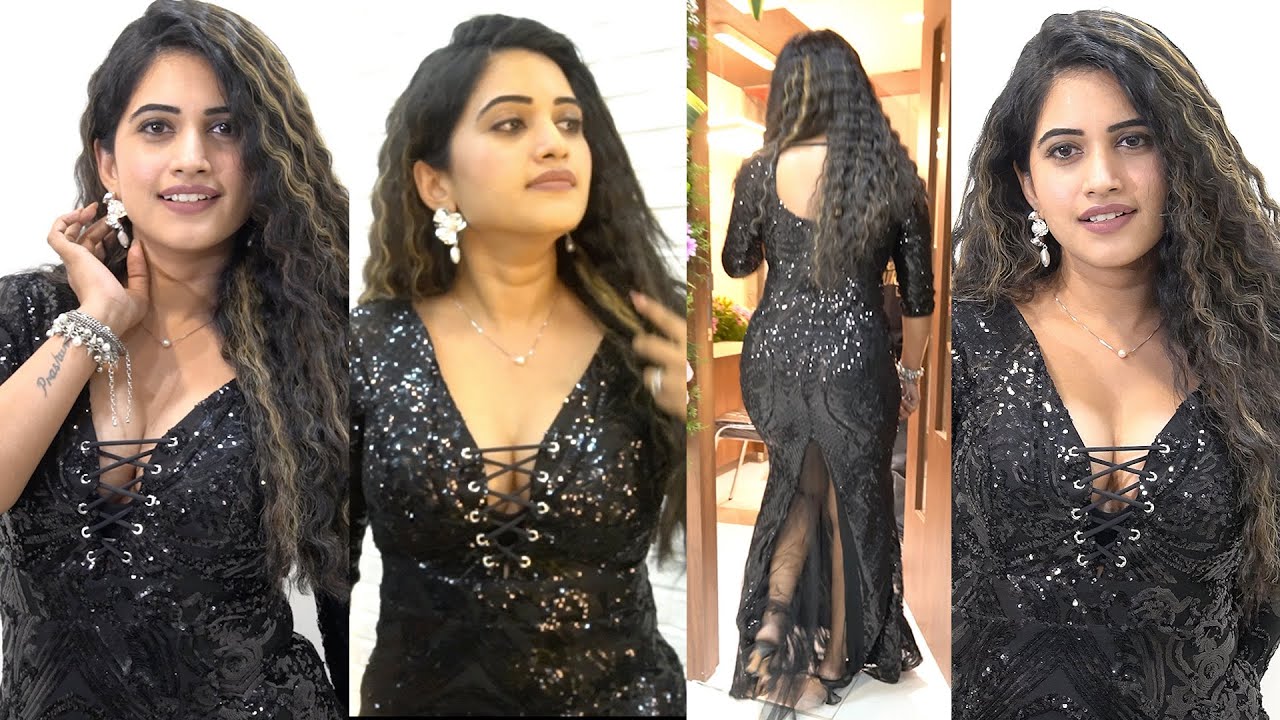 Biggboss Sravanthi Hot Looks | Anchor Srvanthi Chokkarapu Hot In Black Dress | Chitramalatelugu