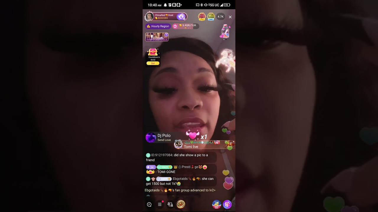 BIGO: is Tomi k lying  on mrs.white , pammy? china red wants to know something not right