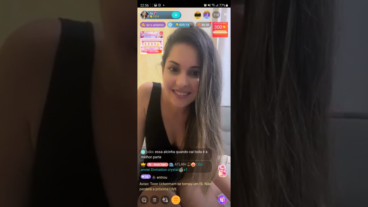 Bigo Live   Novinha acabou mostrando demais de vestidinho curto   Sa