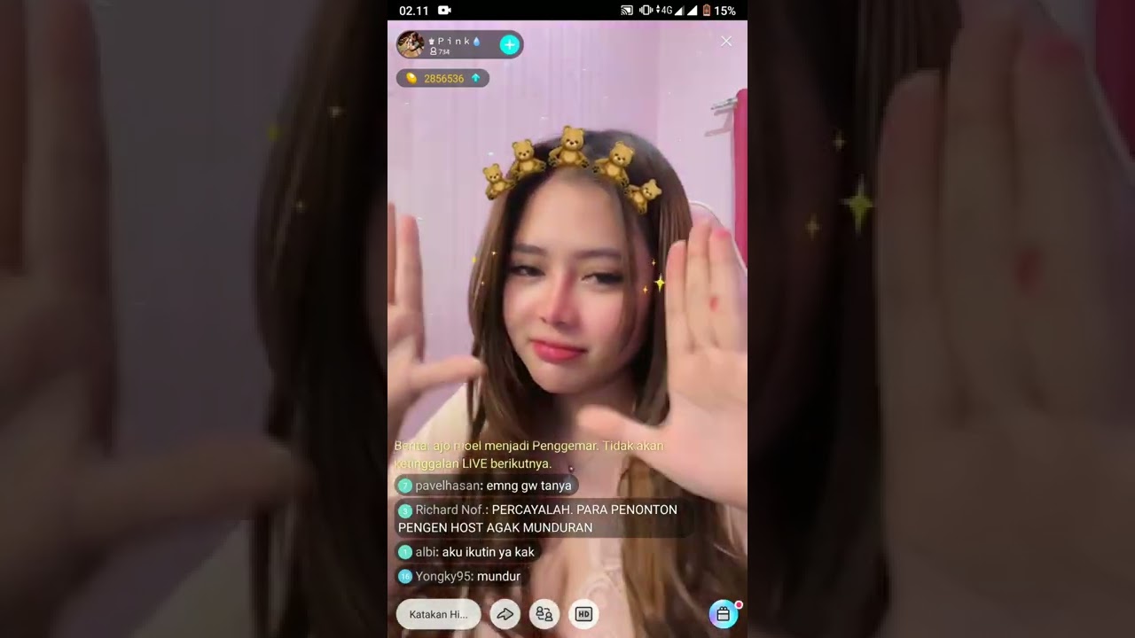 Bigo live bareng bell pink goyang TT #bigo #bigolive #malam #hot
