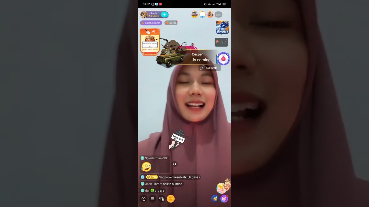BIGO LIVE- BUNDA JILBAB BIKIN HALU