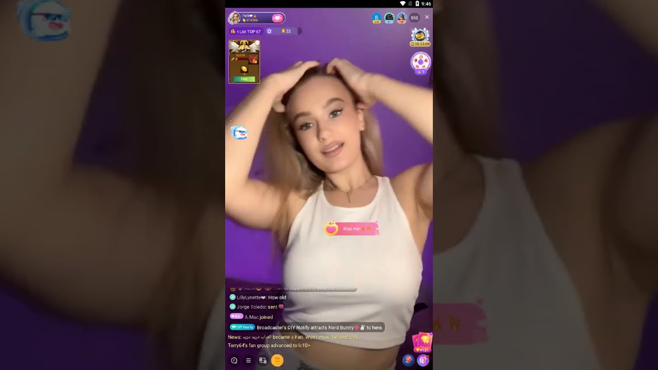 bigo live dance with beautiful american girl