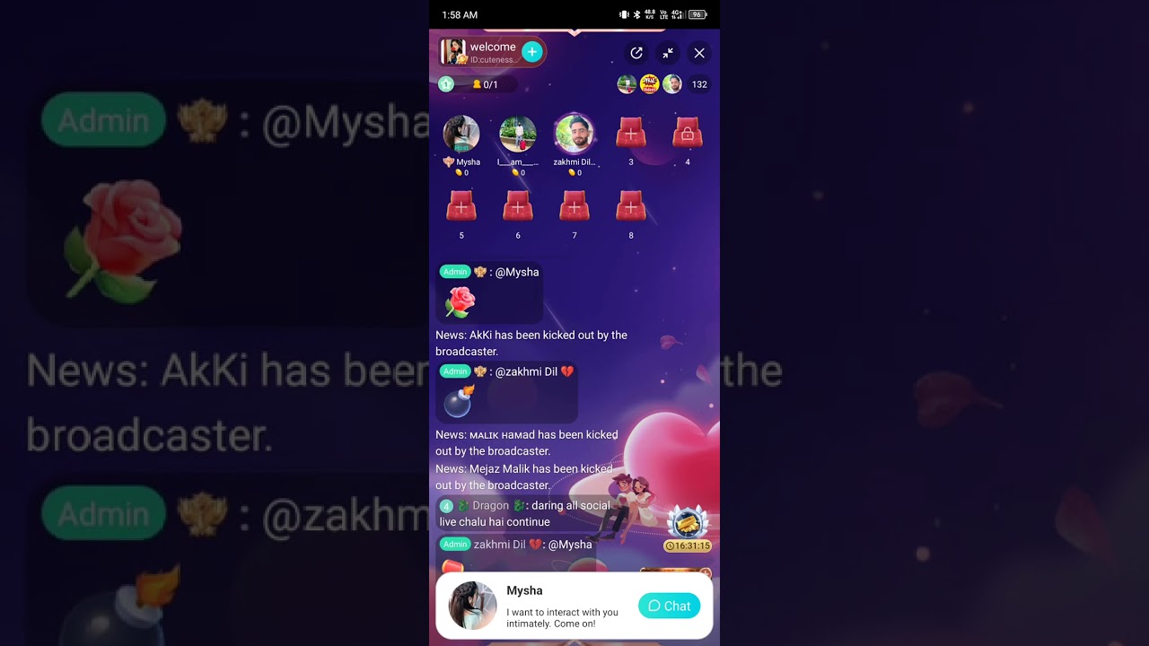 bigo live on jakhmi dil , mysa , daring