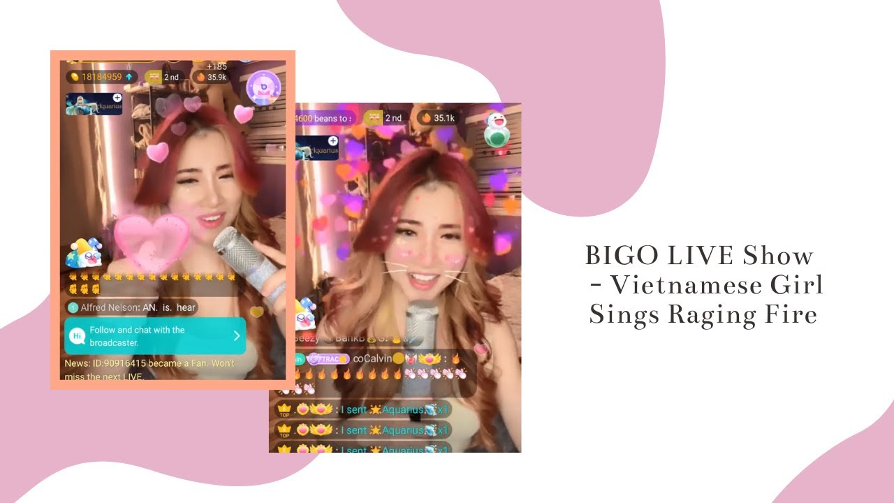 BIGO LIVE Show  - Vietnamese Girl Sings Raging Fire