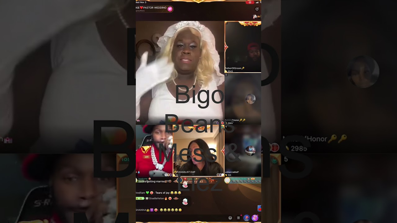 #bigolive  Empress Paris conducted #mcshakie & #pastorp BIGO 👰🏾💒 MARRIAGE, LUVLY SERVICE 💚🤎🖤