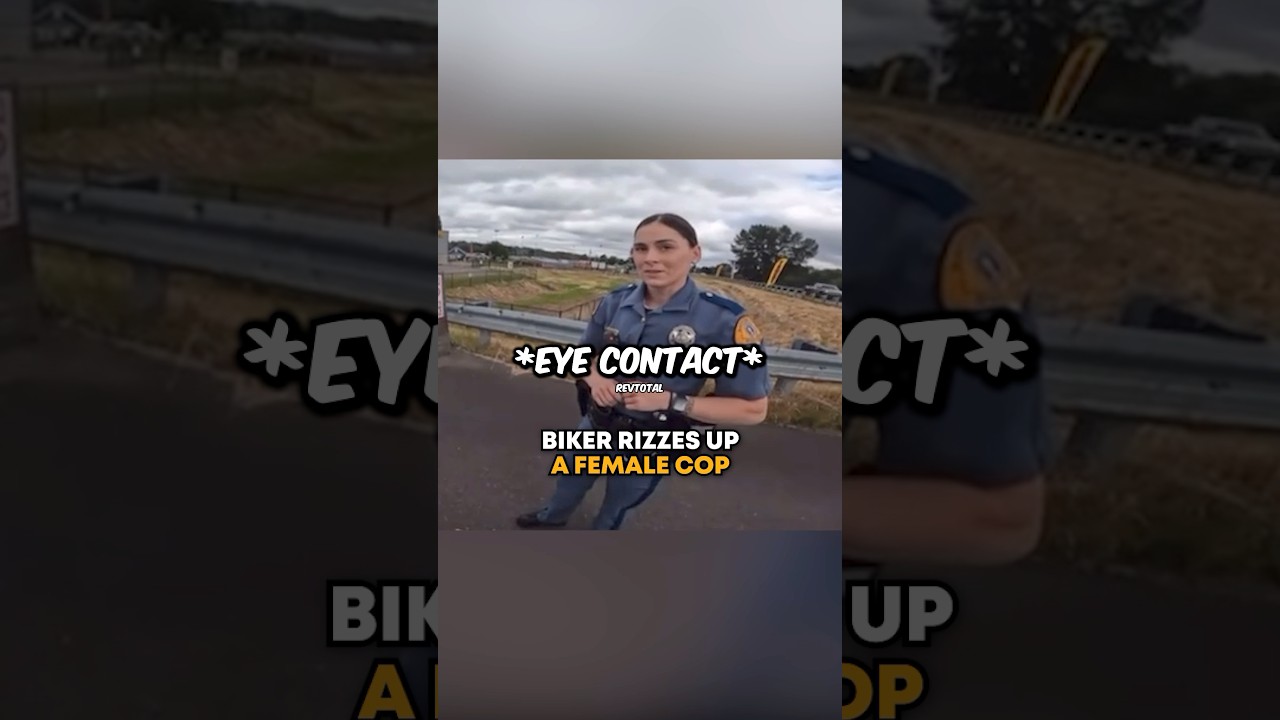 Biker RIZZES Up A Female Cop 💕