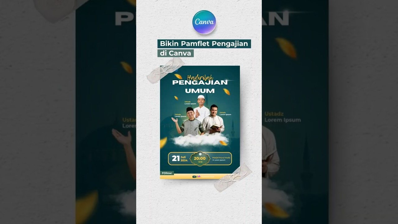 bikin pamflet pengajian di #canva #canvatutorial #desaingrafis #desainposter #desaincanva #tutorial