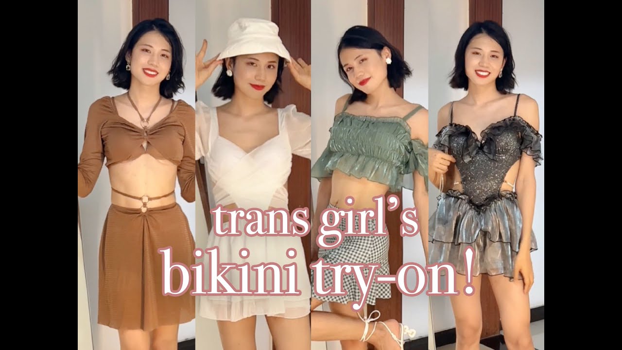 Bikini try-on haul | Trans girl tries bikinis for the 1st time!