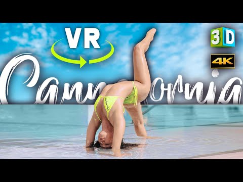 BIKINI YOGA IN THE WATER VR 3D - CANNAFORNIA GIRLS - VIRTUAL REALITY VIDEO IN 4K 180/360