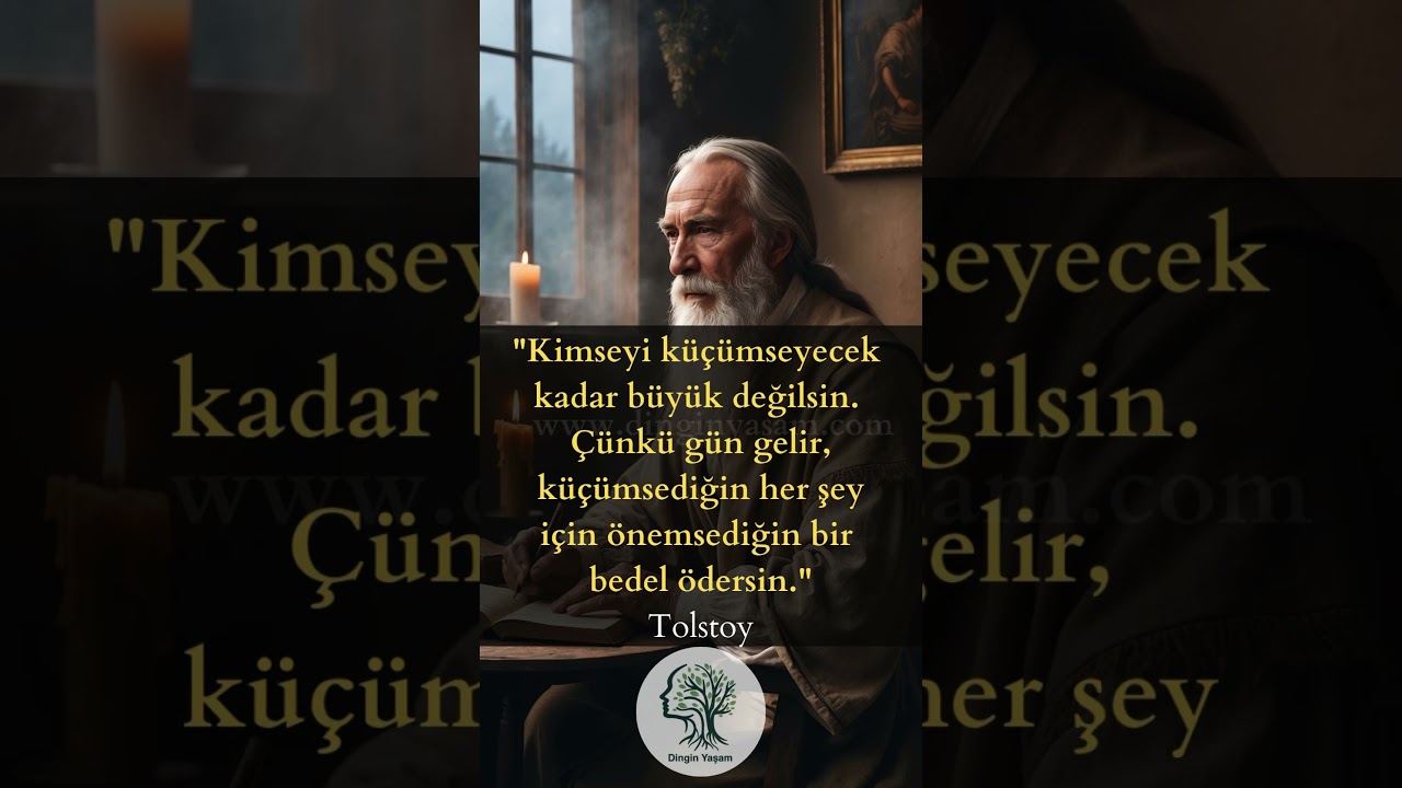 Bilge Yazar Tolstoy ‘un 3 Müthiş Tespiti! | Lev Tolstoy | Dinginyasam.com #anlamlısözler #yazarlar