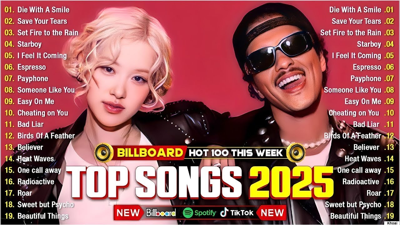 Billboard Pop Songs 2025 Playlist✨Bruno Mars, Rose, Lady Gaga, Taylor Swift, Adele,Rihanna, Maroon 5