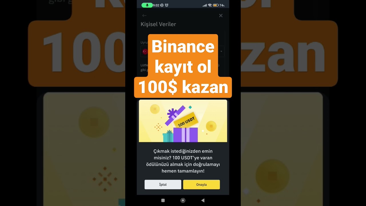 binance 100 dolar hediye