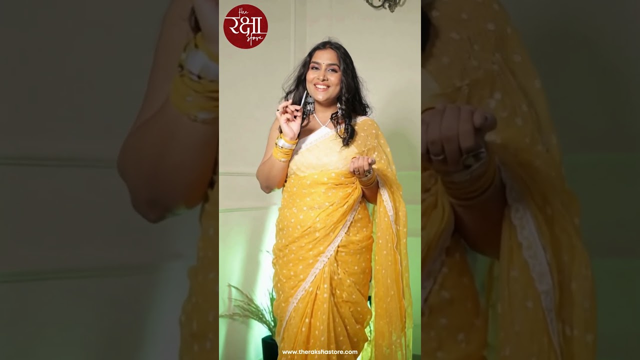 Bindu Collection, Bindu Re Bindu - Yellow Kota Doria saree ✨ #kotadoriasaree #therakshastore