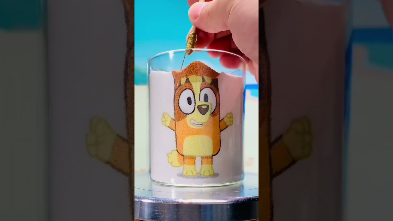 Bingo Sand Art 🧡🏝️ | Bluey  #ytshorts