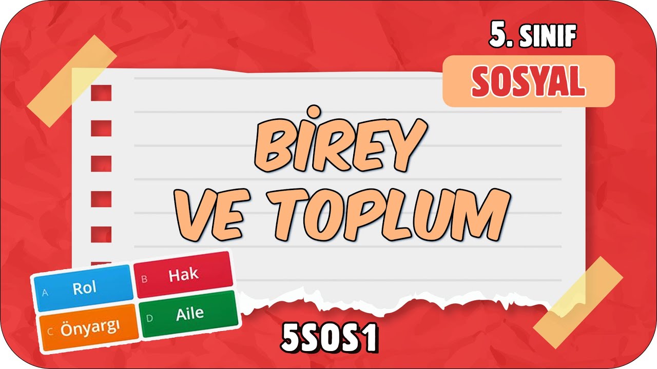 Birey ve Toplum 📕 tonguçCUP 1.Sezon - 5SOS1 #2024