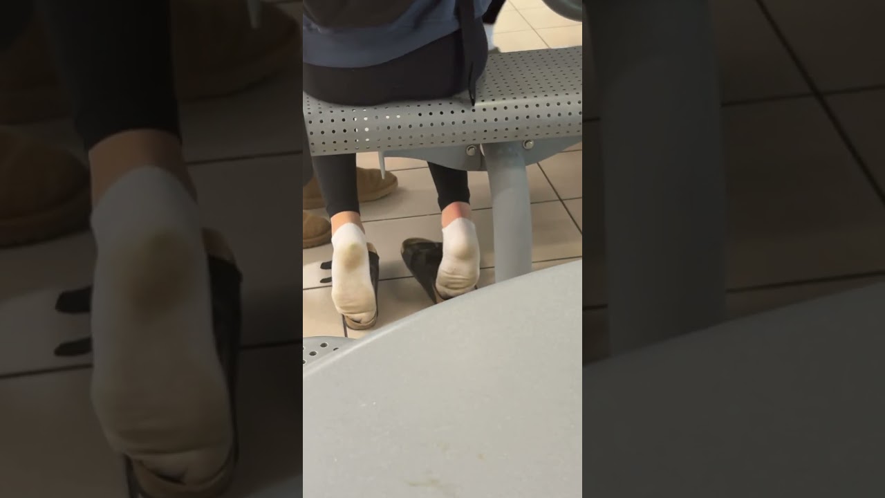 #birkenstock white sock shoe play