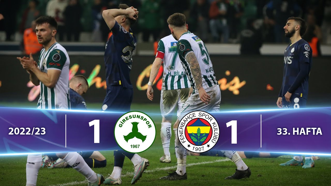 Bitexen Giresunspor (1-1) Fenerbahçe - Highlights/Özet | Spor Toto Süper Lig - 2022/23